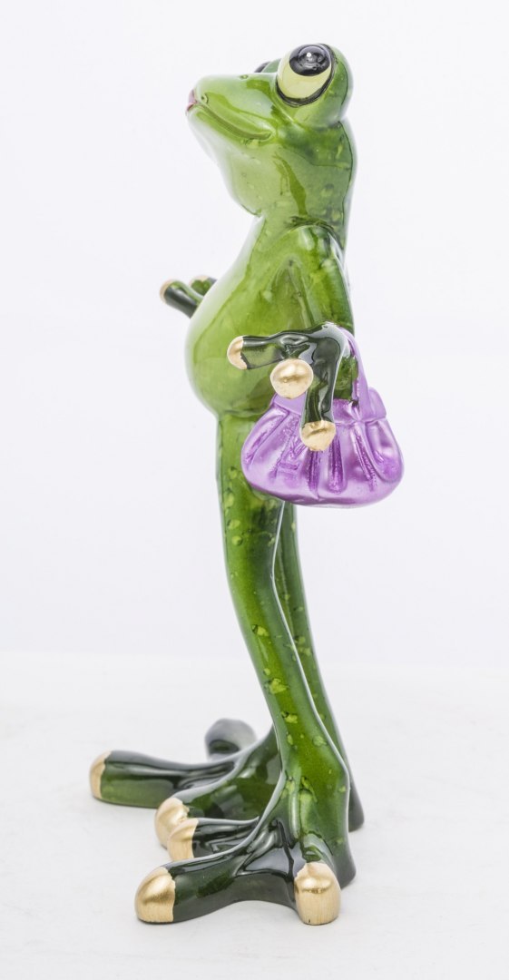 Figurka Ozdoba żaba elegantka modnisia
